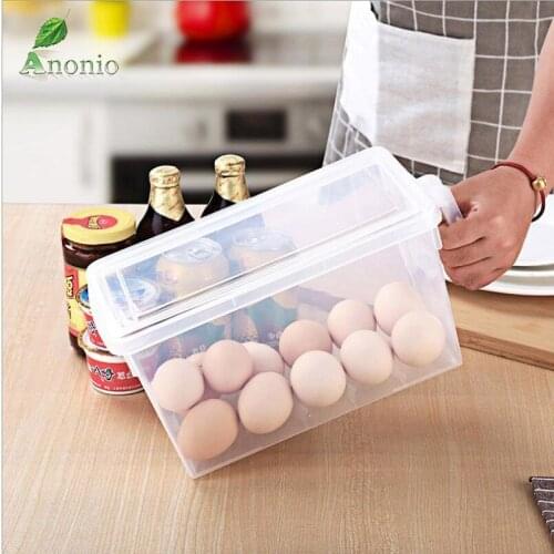 Storage Box Kitchen Bottle Holder Kitchen Plastic Transparent Food Holder Container Refrigerator Storage Box S047C