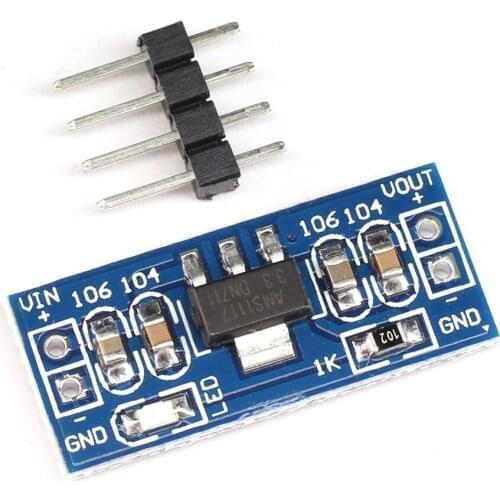 1pc AMS1117 Board 3.3V 5V DC-DC Step-Down Power Supply Module AMS1117-5.0V Power Buck Module AMS1117-3.3V LDO 800MA