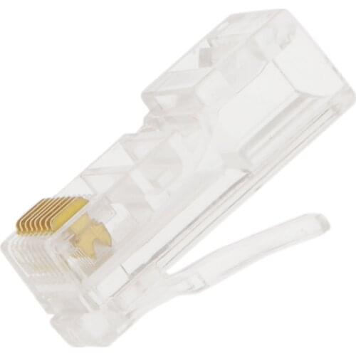 100 Pieces RJ45 Plug Modular LAN Network Connector Internet Ethernet Cable End