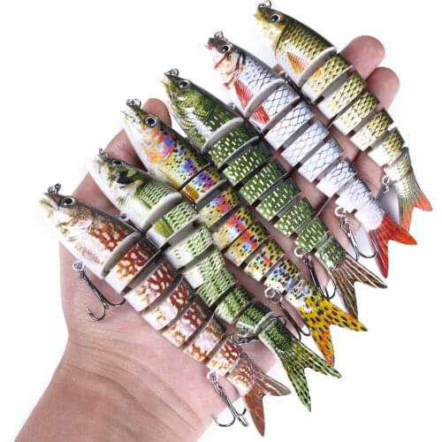13.6cm 18.7g Jointed Minnow Fishing Lures Wobblers Lifelike 8 Sections Swim Bait Isca Artificial Fishing Tackle