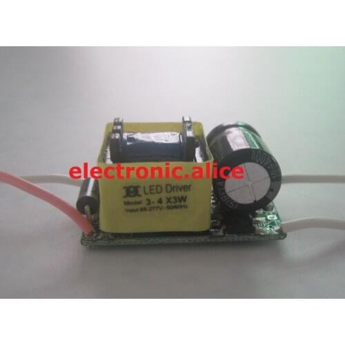 3-4x3 W Watt High Power LED Light lamp Driver Power Supply 85-265V 600mA JX New