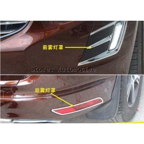 For VOLVO XC60 ABS Chrome Front & Rear Fog Light Trim Cover 2014-2015 4pcs
