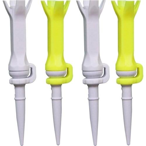 4pcs PU Plastic Golf Tees Oriented Guide Rotatable Flex Tees 76mm Trainer
