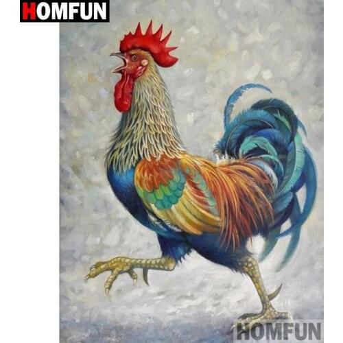 HOMFUN 5D DIY Full Diamond Painting ‘’Rooster animal ’ Embroidery Pictures Of Rhinestones Cross Stitch Kit Diamond Craft A30149