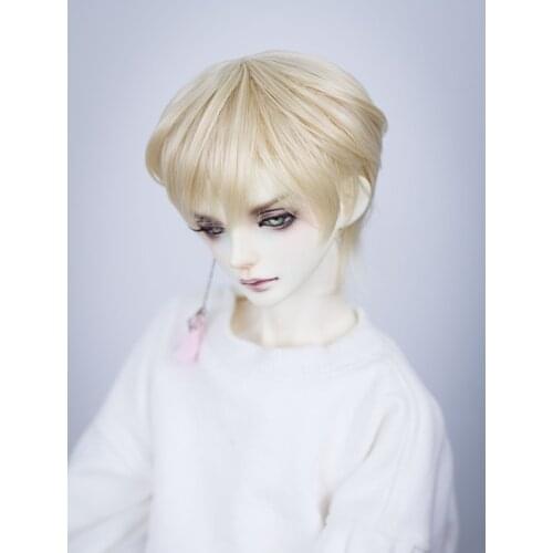 BJD doll wig is suitable for 1/3 1/4 1/6size Uncle fashion mens upturned short hair M-shaped bangs doll wig accessories
