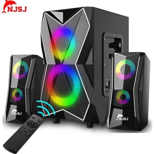NJSJ USB Cable Speaker Computer Bluetooth Speaker Game Bass Desktop Speaker Portable USB Cable Speaker Player