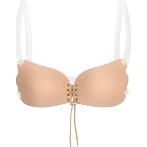 Bra Magic Bra withPush Up Bra Silicone Transparent Straps Bralette Lingerie Top Plus Size Backless Fly Wedding Bra Plus Size F