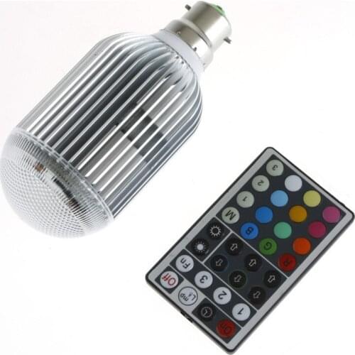 Colorful LED RGB 10W B22 Light Bulb More than two million colors, 120 levels brightness Drop shipping