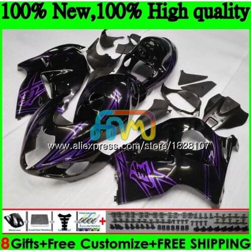 Hayabusa For SUZUKI GSX-R1300 GSXR 1300 1996 1997 1998 1999 2000 2001 48BS.172 GSXR1300 96 97 98 99 00 01 Black purple Fairings