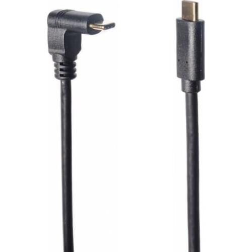 USB Type C Right Angle 90 Degree Male to USB Type C Male 3 AMP Sync and Charging Cable Cord Wire Adapter Convertor Extension