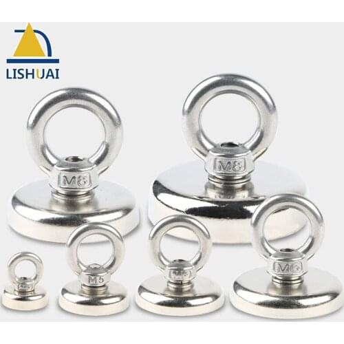 LISHUAI Strong Circular Neodymium Recovery Magnet/Deep Sea Salvage Round Magnet/Treasure Hunting Tool/Coin Picking