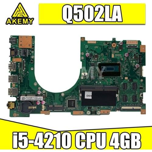 Q502LA Laptop motherboard i5-4210 CPU 4GB for Q502 Q502L Q502LA Test mainboard Q502LA motherboard test 100% ok