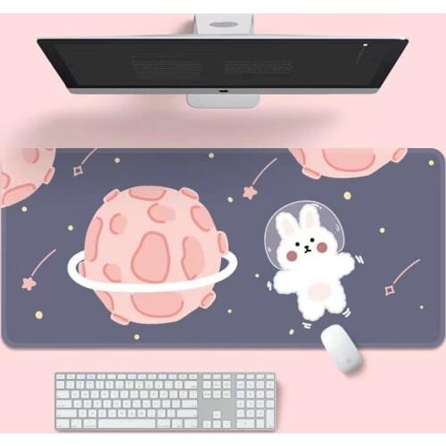 Cute Mouse Pad Super Creative INS Tide Large Game Computer Keyboard Office Long Table Mat Kawaii Desk for Teen Girls for Bedroom
