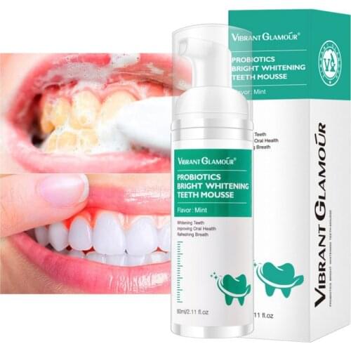 Remove Plaque Tooth Whitening Mousse Remove Stains Toothpaste Mint Oral Hygiene Refresing Breath Keep Teeth Bright and White