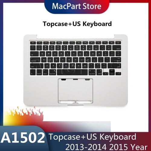 New A1502 Topcase For Macbook Pro Retina 13'' A1502 Palmrest Top Case Housing With US Keyboard and Backlight 2013-2014 2015