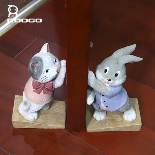 Roogo Door Stopper Lovable Pets Style Door Stops Wedge Home Office Use Bookrack Desktoop Bookend Miniature Figurines