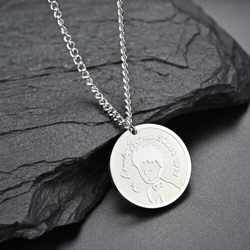 The Little Prince Necklace Stainless Steel Pendant Necklace Hiphop Ins Simple Necklace Gift
