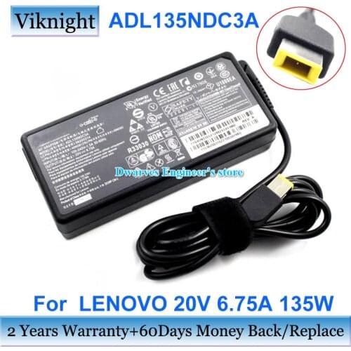 Genuine 20V 6.75A AC Adapter For Lenovo T540P Charger 135W IdeaPad Y50 T440P W540 ADL135NDC3A 36200314 45N0366 45N0361