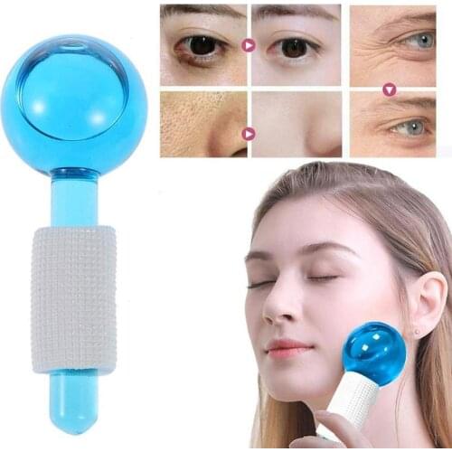 Crystal Ice Hockey Energy Massage Face Beauty Eye Massager Ice Globes Beauty Ball Eyes Beauty Roller Water Wave Ball Beauty Tool