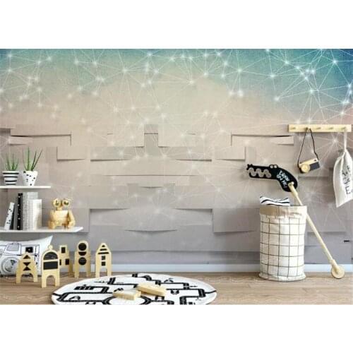 Nordic minimalistic abstract lines geometric TV background wall paper bedroom sofa background 3d wall cartoon mural wallpaper