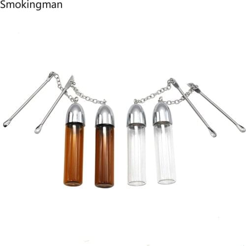 Glass medicine box mini medicine box storage bottle portable large, medium and small medicine box glass bottle smoking set