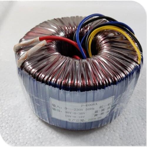 600W toroidal Class A power amplifier transformer, Japanese silicon steel sheet, output: 38V-0-38V 7.4A; 18V-0-18V 1A