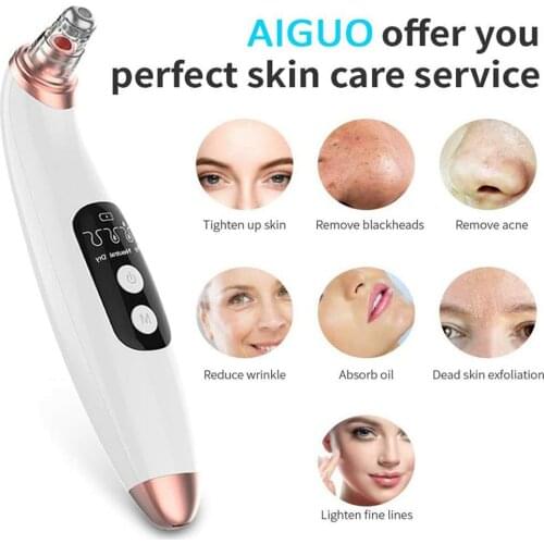 Blackhead Remover Vacuum Suction Deep Face Nose T Zone Pore Cleaner Acne Pimple Removal Facial Diamond Beauty Skin Care Tool