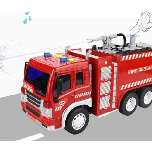 Spray Water Truck Toy Fireman Fire Truck Car Music Light Educational Toys Engineering Vehicle Fire Truck Drop Resistance Toy