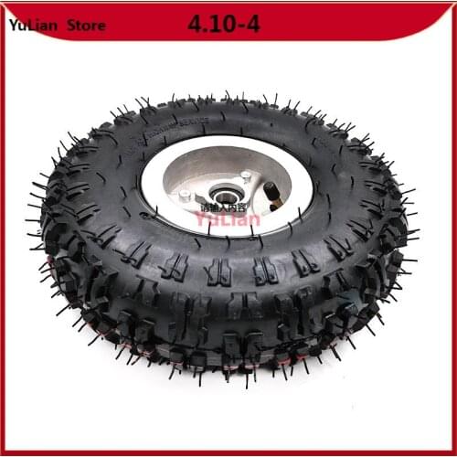 High quality 4.10-4 tire hub rim with 4.10-4 tire and inner tube suitable for ATV four wheel kart 47cc 49cc