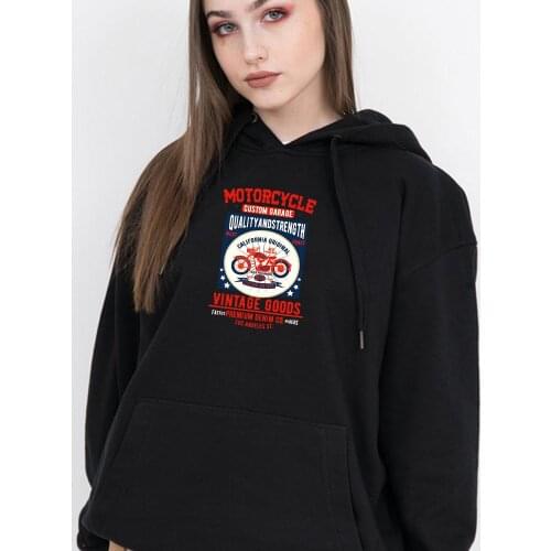 English Letter Print Motorcycle Cartoon Graphics Punk Hoodie Streetwear Womens Sweatshirt Harajuku Kawaii Hoodie Japan Warm
