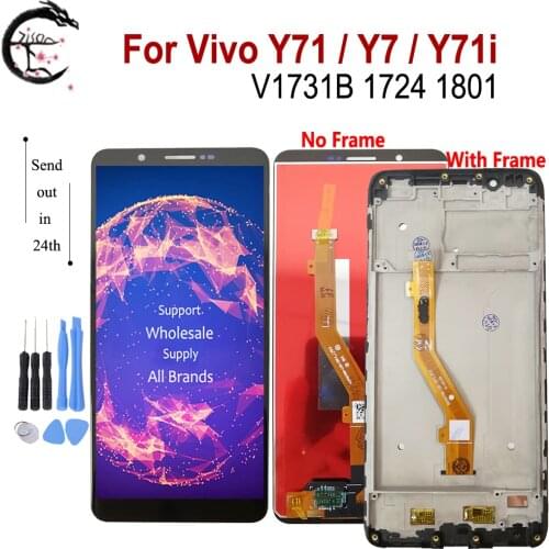 6.0" LCD With Frame For Vivo Y71 / Y7 / Y71i LCD BBK V1731B 1724 1801 Display Screen Touch Sensor Digitizer Assembly Replacement