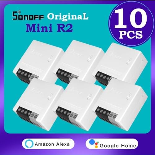 1-10 SONOFF mini r2 smart Switch diy wifi Wireless Switch Timer Smart Home Automation Compatible with eWelink Alexa Google Alice