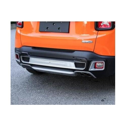 For Jeep Renegade 1PC Car Rear Bumper Diffuser lip Spoiler ABS Chrome Car Styling Auto Protect Accessories Brand New