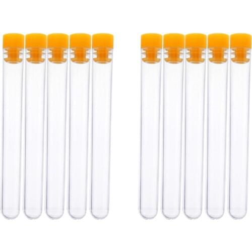 10Pcs Clear Plastic Storage Empty Tubes Beads Container Organizers Bottles Sewing Needles Container for Home Use