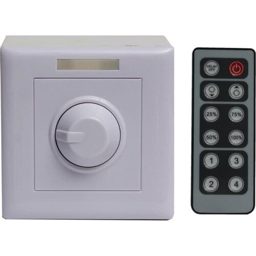 12V Infrared 12 Key Knob PWM Triac LED Dimmer Remote Controller Switch For LED Strip