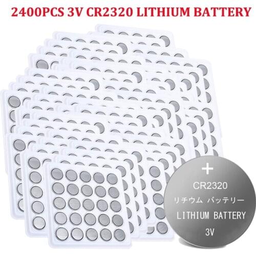 2400PCS CR2320 BR2320 DL2320 3V Lithium Button Coin Battery 130mah Cell Batteries For car key High-Performance button cell