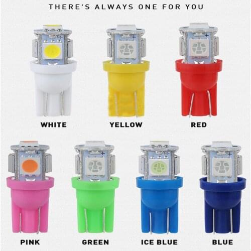 4pcs 12V LED T10 5050 5smd 194 168 5W5 Wedge Bulbs Truck Boat Signal Lamps Dash Clearance Light License plate Car LED