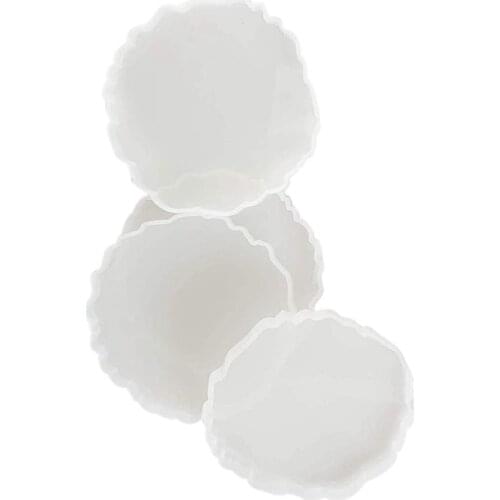4PCS Resin Coaster Molds, Coaster Epoxy Molds,Silicone Resin Molds for Making Slices,Coasters, Home Decoration