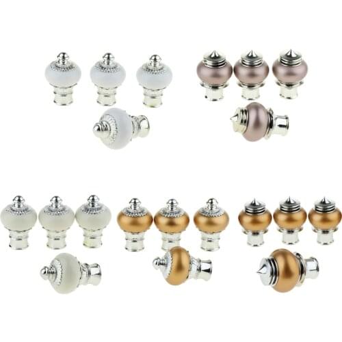 4Pcs Pack Curtain Pole Ends Decorative Curtain Rod Finals Window Drapery Curtain Rod End Caps Dia. 28mm