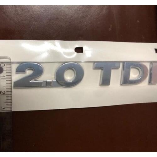 50pcs/Lot ABS New 2.0TDI Chrome Rear Back Badge Emblem Sticker