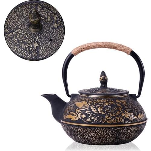 900ml Cast Iron Vintage Kettle Teapot Chinese Kung Fu Tea Set Puer Kettle Coffee Maker Home Office Tea Pot