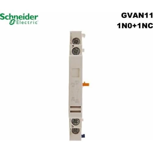 Schneider Electric GVAN11 TeSys Motor Circuit Breaker Momentary Auxiliary Contact GV2 Module Side Installed 1NO+1NC Protection