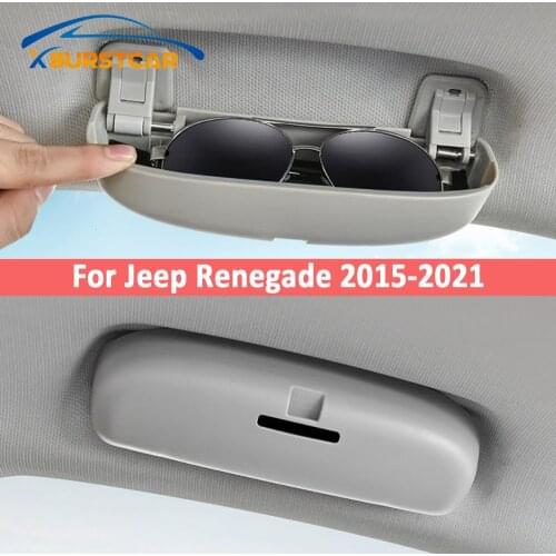 Xburstcar Auto Accessories for Jeep Renegade 2015 2016 2017 2018 2019 2020 2021 Car Glasses Case Holder Sunglasses Storage Box