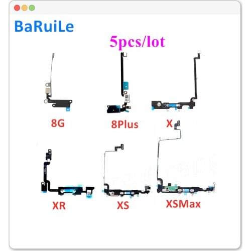 BaRuiLe 5pcs Loud Speaker Antenna Flex Cable Buzzer Ringer Connection Ribbon For iPhone 8 8G plus X XR XS MAX Replacement Parts
