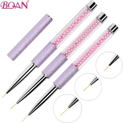 BQAN Nail Brush Pearl Handle Drawing Brush Liner Brush Drawing Painting Pen UV Gel Polish Extension Nail Art Manicure Tools