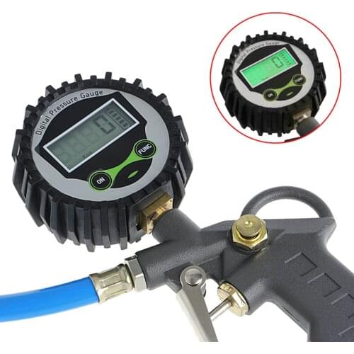 Digital Car Truck Air Tire Pressure Inflator Gauge Dial Meter Vehicle Tester Tyre Inflation Gun Monitoring Tool JUN22