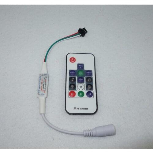 DC5-24V input smart mini RF pixel controller;support WS2811//WS2812B/TM1804/TM1809/INK1003 etc
