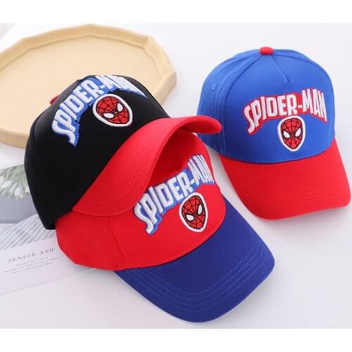 Disney Marvel Spiderman Cotton Head Circumference 52-54cm Childrens Embroidered Peaked Cap Baseball Cap Birthday Gifts