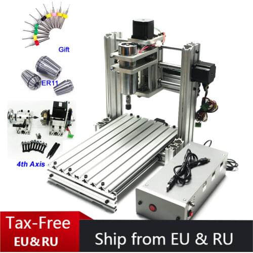 3 Axis 4axis 5 Axis CNC Engraving Milling Machine 3020 400W USB port Wood Router with ER11 Cutting Tools
