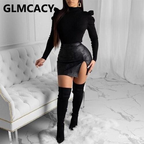 Женские кожаные юбки GLMCACY China At AliExpress